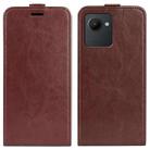 For OPPO Realme C30 4G R64 Texture Vertical Flip Leather Phone Case(Brown) - 1