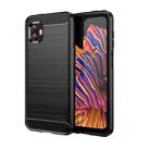 For Samsung Galaxy Xcover6 Pro / Xcover Pro 2 MOFI Gentleness Brushed Carbon Fiber Soft TPU Case(Black) - 1