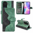 For Honor X40i Stitching Horizontal Flip Leather Phone Case(Green) - 1