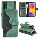 For Samsung Galaxy M13 4G Stitching Horizontal Flip Leather Phone Case(Green) - 1