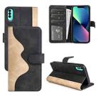 For Wiko T50 Stitching Horizontal Flip Leather Phone Case(Black) - 1