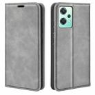 For OnePlus Nord CE 2 Lite Retro-skin Magnetic Suction Leather Phone Case(Grey) - 1