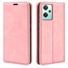 For OnePlus Nord CE 2 Lite Retro-skin Magnetic Suction Leather Phone Case(Pink) - 1