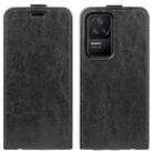 For Xiaomi Redmi K40S R64 Texture Vertical Flip Leather Phone Case(Black) - 1
