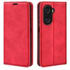 For Honor X40i  Retro-skin Magnetic Suction Leather Phone Case(Red) - 1