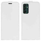 For Samsung Galaxy M13 4G R64 Texture Single Vertical Flip Leather Phone Case(White) - 1