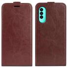 For Wiko T50 R64 Texture Vertical Flip Leather Phone Case(Brown) - 1