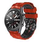 For Huawei Watch GT3 46mm 22mm Football Pattern Two-Color Silicone Strap(Red+Black) - 1