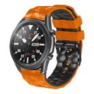 For Huawei Watch 3 22mm Football Pattern Two-Color Silicone Strap(Orange+Black) - 1