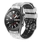 For Honor Magic Watch 2 46mm 22mm Football Pattern Two-Color Silicone Strap(White+Black) - 1