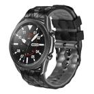 For Amazfit GTR 3 Pro 22mm Football Pattern Two-Color Silicone Strap(Black+Grey) - 1