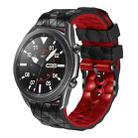 For Amazfit GTR 47mm 22mm Football Pattern Two-Color Silicone Strap(Black+Red) - 1