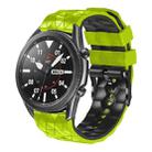 For Amazfit 2 Stratos 22mm Football Pattern Two-Color Silicone Strap(Green+Black) - 1