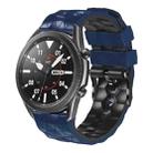 For Amazfit 2 Stratos 22mm Football Pattern Two-Color Silicone Strap(Midnight Blue + Black) - 1