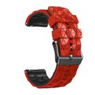For Samsung Galaxy Watch 46mm 22mm Football Pattern Two-Color Silicone Strap(Red+Black) - 2