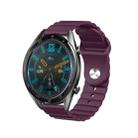 For Amazfit BIP U 20mm Corrugated Silicone Watch Band(Purple) - 1