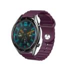 For Samsung Gear Sport 20mm Corrugated Silicone Watch Band(Purple) - 1