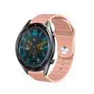 For Amazfit GTR 3 Pro 22mm Corrugated Silicone Watch Band(Sand Pink) - 1