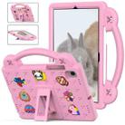 For Samsung Galaxy Tab A7 10.4 2020 T500/T505 Handle Kickstand Children EVA Shockproof Tablet Case(Pink) - 1