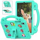 For Samsung Galaxy Tab A7 10.4 2020 T500/T505 Handle Kickstand Children EVA Shockproof Tablet Case(Mint Green) - 1