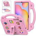 For Samsung Galaxy Tab S6 Lite 10.4 2020/2022 Handle Kickstand Children EVA Shockproof Tablet Case(Pink) - 1