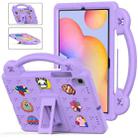 For Samsung Galaxy Tab S6 Lite 10.4 2020/2022 Handle Kickstand Children EVA Shockproof Tablet Case(Light Purple) - 1