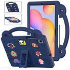 For Samsung Galaxy Tab S6 Lite 10.4 2020/2022 Handle Kickstand Children EVA Shockproof Tablet Case(Navy Blue) - 1