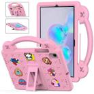 For Samsung Galaxy Tab S6 10.5 2019 T860/T865 Handle Kickstand Children EVA Shockproof Tablet Case(Pink) - 1