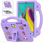 For Samsung Galaxy Tab S5e 10.5 2019 T720/T725 Handle Kickstand Children EVA Shockproof Tablet Case(Light Purple) - 1