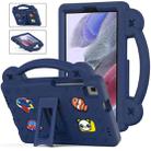 For Samsung Galaxy Tab A7 Lite 8.7 2021 T220/T225 Handle Kickstand Children EVA Shockproof Tablet Case(Navy Blue) - 1