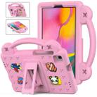 For Samsung Galaxy Tab A 8.0 2019 T290 / T295 Handle Kickstand Children EVA Shockproof Tablet Case(Pink) - 1