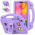 For Samsung Galaxy Tab A 8.0 2019 T290 / T295 Handle Kickstand Children EVA Shockproof Tablet Case(Lighte Purple) - 1