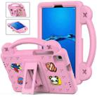 For Huawei MediaPad M3 Lite 8.0 Handle Kickstand Children EVA Shockproof Tablet Case(Pink) - 1