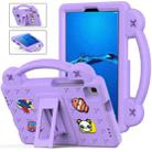 For Huawei MediaPad M3 Lite 8.0 Handle Kickstand Children EVA Shockproof Tablet Case(Light Purple) - 1