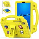 For Huawei MediaPad M3 Lite 8.0 Handle Kickstand Children EVA Shockproof Tablet Case(Yellow) - 1