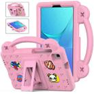 For Huawei MediaPad M5 8.4 Handle Kickstand Children EVA Shockproof Tablet Case(Pink) - 1