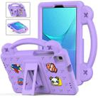 For Huawei MediaPad M5 8.4 Handle Kickstand Children EVA Shockproof Tablet Case(Light Purple) - 1