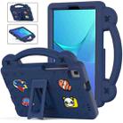 For Huawei MediaPad M5 8.4 Handle Kickstand Children EVA Shockproof Tablet Case(Navy Blue) - 1