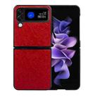 For Samsung Galaxy Z Flip4 Flower Butterfly Embossing Phone Case(Red) - 1