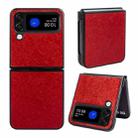 For Samsung Galaxy Z Flip4 Flower Butterfly Embossing Phone Case(Red) - 2