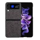 For Samsung Galaxy Z Flip4 Silk Texture Phone Case(Black) - 1