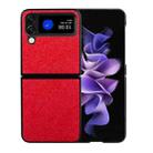 For Samsung Galaxy Z Flip4 Silk Texture Phone Case(Red) - 1