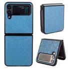 For Samsung Galaxy Z Flip4 Crazy Horse Texture Leather Phone Case(Blue) - 1