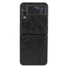 For Samsung Galaxy Z Flip4 Crazy Horse Texture Leather Phone Case(Black) - 3
