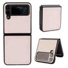 For Samsung Galaxy Z Flip4 Crazy Horse Texture Leather Phone Case(White) - 1