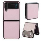 For Samsung Galaxy Z Flip4 Crazy Horse Texture Leather Phone Case(Pink) - 1