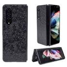 For Samsung Galaxy Z Fold4 Flower Butterfly Texture Folding Phone Case(Black) - 1