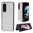 For Samsung Galaxy Z Fold4 Flower Butterfly Texture Folding Phone Case(White) - 1