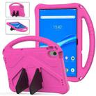 For Lenovo Tab M10 Plus 10.6 3rd Gen TB125FU 2022 EVA Shockproof Tablet Case with Holder(Rose Red) - 1