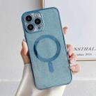 For iPhone 14 Plating Magsafe Glitter Phone Case (Light Blue) - 1